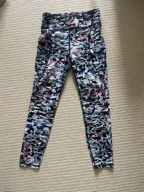 lululemon athletica Abstract Print Leggings in Black, Blue, Pink, White
